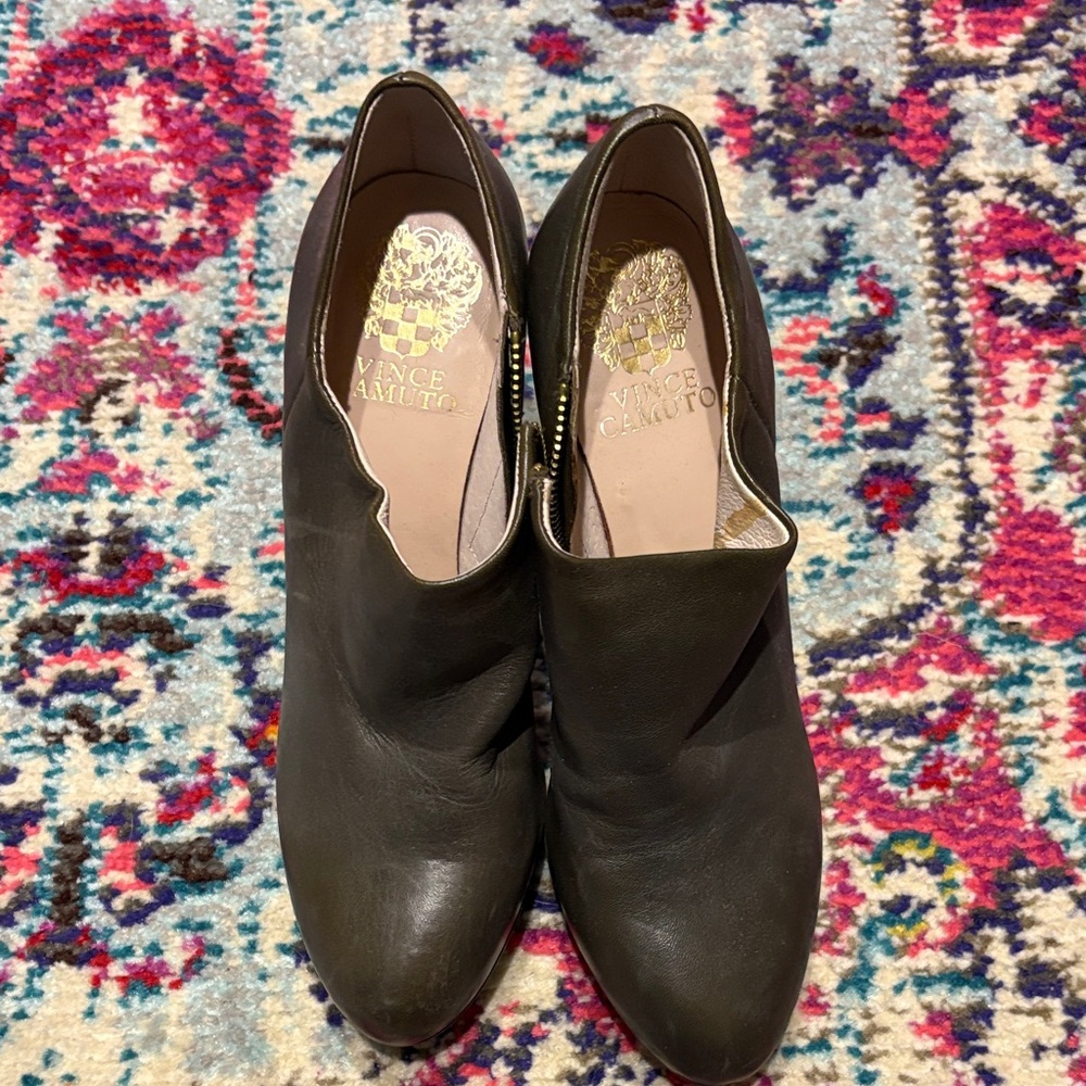Vince Camuto Dark Brown Ankle Booties